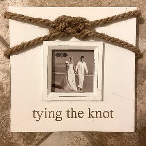 Mud Pie Tying the Knot frame Wedding gift